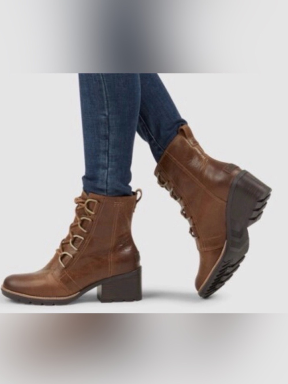 Sorel Women’s Cate Leather Lace-Up Boots Size 9